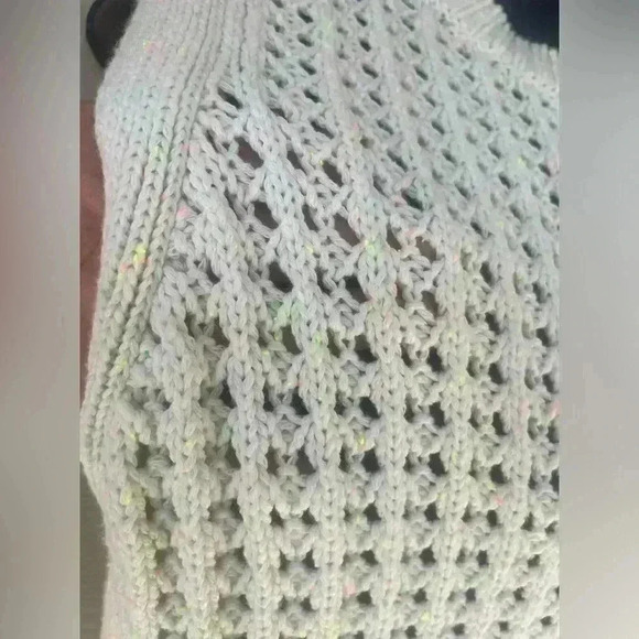 Cotton By Autumn cashmere cream with neon frekles vest top size Small used - Picture 5 of 7